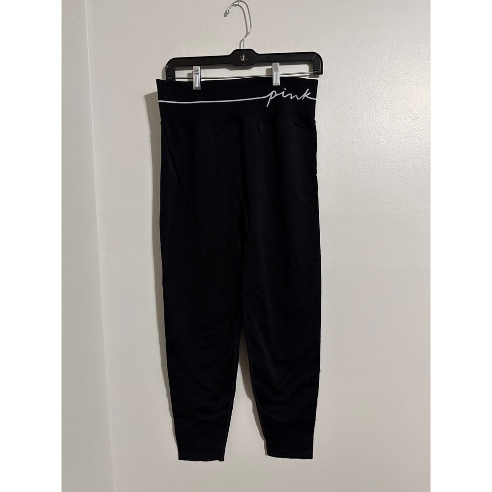 Pink Active Victoria's Secret Black High Waisted Seamless Leggings XL Regular
